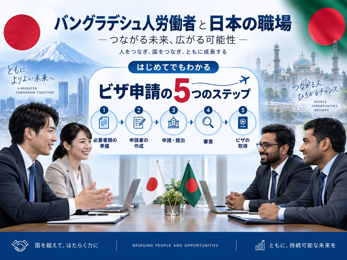 バングラデシュ人雇用のビザ申請の流れと企業が準備すべき必要書類